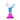 Front view of the Aurelia Mini Rig, a small, purple glass piece with a curved neck, set against a plain white background.