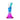 Front view of the Aurelia Mini Rig, a colorful glass piece with a rounded base and a slender neck.