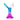A three-quarter view of the Aurelia Mini Rig, a compact glass piece with a purple gradient and angled mouthpiece.