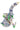 Primate Glass Primate Glass 6.5″ Spiky Color-Changing Sherlock Bubbler