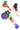 Primate Glass Primate Glass Frit Striped Ring Hammer Bubbler “Glass Parade” – 8½″ – Assorted Colors
