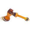 DankStop Gold Fume with Locket Hammer Bubbler - 9 in.