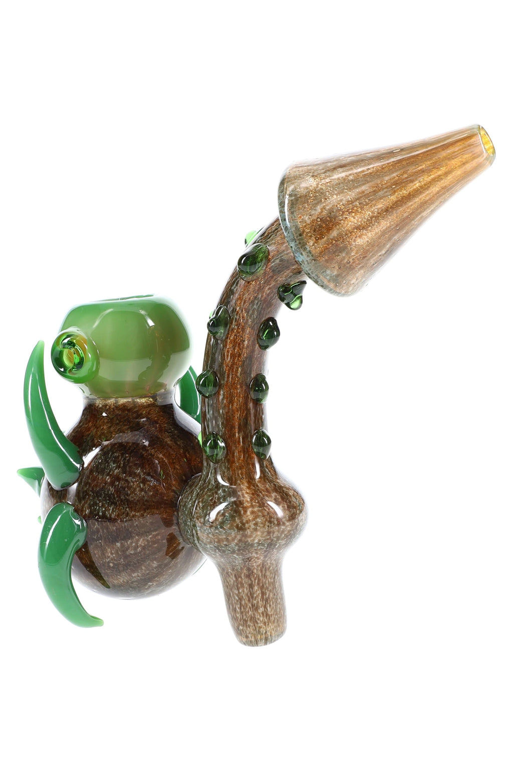 Primate Glass Color-Changing Silver-Fumed Frit Eyeball Sherlock Bubbler “Gazer Glow” – 6.5″ – Assorted Colors