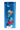 Front view of the Famous Design Aquarius Aluminum Dugout, showing a geometric pattern with overlapping blue and white shapes.