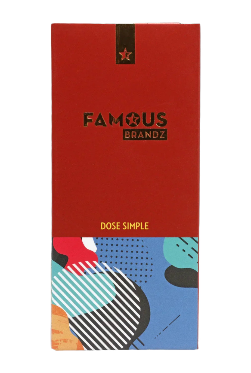 Front view of the Famous Design Aquarius Aluminum Dugout, showcasing a colorful, geometric pattern on a sleek, metallic surface.