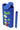 Front view of the Famous Design Privilege Aluminum Dugout, a blue metal case with a cylindrical compartment visible on the right.