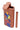 Front view of the Famous Design Papaya Aluminum Dugout and its accompanying metal smoking stem on a white background.