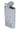 Front view of the Famous Design Space Aluminum Dugout, showcasing its sleek, silver metallic design with a hinged opening.