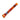 A side view of the 4-inch Famous Design Papaya Chillum, showing its translucent orange glass and simple cylindrical shape.