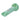 Close-up angled view of the milky green Wido 4" Sour Diesel Hand Pipe showing its glossy bowl and small colorful decals.