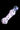 Angled close-up of a pink-speckled DankStop Frit Cone One Hitter - 3 in. glass one-hitter against a solid black background