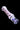 Angled close-up of the pink and black-speckled DankStop Frit Cone One Hitter - 3 in. on a solid black background