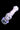 Angled close-up of the pink and white marbled DankStop Frit Cone One Hitter - 3 in. glass piece against a black background.