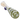 Angled close-up of the DankStop Piped and Fumed One Hitter - 3 in., showing a clear glass tube with blue-and-yellow spiral cane inside and a purple thumb rest.