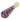 Angled close-up of the DankStop Piped and Fumed One Hitter - 3 in. showing a red-and-blue swirled bowl pattern and pale iridescent mouthpiece.