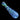 Angled close-up of the glass DankStop Piped and Fumed One Hitter - 3 in. showing blue and white spiral filigree against a black background