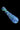 Angled close-up of the glass DankStop Piped and Fumed One Hitter - 3 in. showing blue and white spiral filigree against a black background