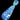 Angled close-up of the DankStop Piped and Fumed One Hitter - 3 in., showing blue and white spiral lampwork patterns against a black background