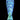 Top-down close-up of the DankStop Piped and Fumed One Hitter - 3 in. showing blue-and-white twisted ribbon patterns within the glass against a black background