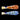 Side view of two 3 in. DankStop Piped and Fumed One Hitter glass pipes, one with orange internal twist and one with blue, on black.