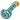 Angled close-up of the DankStop Color Twisting Spoon Pipe - 3 in. showing teal and yellow spiral bands along the bowl and stem.
