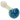 Angled close-up of the DankStop Twisting Frit Spoon Pipe - 3 in. showing a blue fritted bowl and swirled yellow-white stem.
