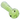 Close-up angled view of the DankStop Frit Marble Rim Pastel Spoon Pipe - 3.5 in., showing a glossy pale green bowl with dark frit accents and reflective highlights