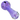 Angled close-up of the purple DankStop Frit Marble Rim Pastel Spoon Pipe - 3.5 in., showing the rounded bowl, marbleized rim, and glossy surface reflections