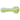 Side view of the DankStop Frit Marble Rim Pastel Spoon Pipe - 3.5 in., showing its translucent pale green glass bowl and stem with glossy highlights.