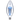 Close-up front view of the DankStop Egg with Tree Perc Nectar Collector - 14mm showing a clear teardrop glass body with a blue tree percolator and silver tip.