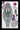 Front-facing view of the DankStop Egg With Tree Perk Blue Nectar Collector in its white box with purple hexagon accents, showing the green-topped glass piece through the clear blister window.