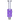 Straight-on studio shot of a purple glass section of the DankStop Freezable Glycerin Nectar Collector with a clear neck and metal tip.