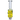 Close-up front view of the DankStop Freezable Glycerin Nectar Collector showing its clear glass mouthpiece and bright yellow glycerin chamber with stacked bulbous contours.