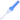 A close-up, angled view of the Dankstop Glass Straw, displaying its clear blue glass construction.