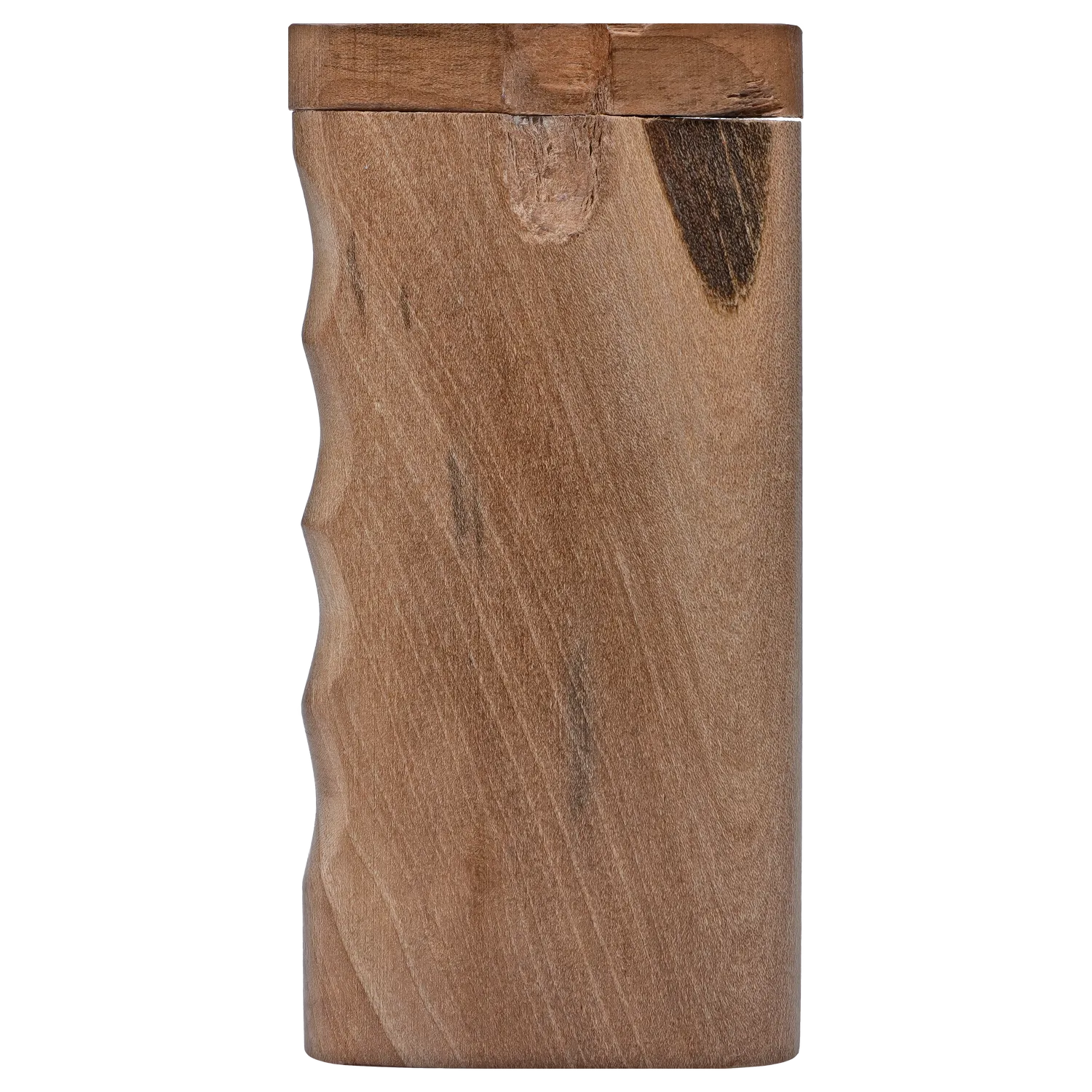 Front view of the Dankstop Colorful Wood Grain Dugout - Large, showcasing its detailed wood grain texture.
