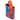 Front view of the Dankstop Colorful Wood Grain Dugout - Large, showing a colorful wooden case with a carved opening.