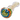 DankStop DankStop Squiggle Swirl Spoon Pipe Blue Green Orange