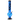 A front view of the 12-inch JM Plastics Flame Bubble Base Acrylic Water Pipe, showcasing its blue hue and flame design.