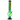 Front view of the 12-inch JM Plastics Flame Bubble Base Acrylic Water Pipe, showing a green acrylic tube with flame designs.