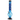A front view of the 12-inch JM Plastics Flame Bubble Base acrylic water pipe, showcasing its blue flame design.