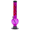 JM Plastics Flame Bubble Base Acrylic Bong - 12 in.
