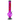 Front view of the 12-inch JM Plastics Flame Bubble Base Acrylic Water Pipe, showcasing its vibrant purple hue and flame design.