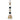 Tall front view of the Prism Flower Power Beaker Double Stack showing a clear glass double-chamber tube with retro orange and teal floral and peace‑sign decals on a white background