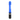 Centered front view of a blue Penjamin Danksaber Vaporizer with a translucent shaft, rounded cap, and black ribbed handle against a white background