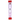 Straight-on view of the JM Plastics Straight Tube with Carb Hole Acrylic Bong showing a tall clear tube with a subtle purple tint, red caps top and bottom, and a metal bowl set into the side.
