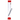 Vertical close-up of the JM Plastics Straight Tube with Carb Hole Acrylic Bong showing its clear cylindrical body with red caps and a silver angled downstem against a white background