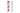Close-up of the pink ONGROK Aluminum and Glass Chillum Pipe body beside its clear glass stem on a white background