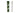 Close-up of the green aluminum section and clear glass stem of the ONGROK Aluminum and Glass Chillum Pipe against a white background.