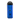 Tall front view of the Sapphire Blue Cipher Herby Dry Herb Vaporizer showing its glossy black mouthpiece, perforated top section, and illuminated round control button.
