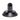 Close-up front view of the black Cipher NOVA Home Base showing its cylindrical top tube with "NOVA" lettering and circular slotted base.